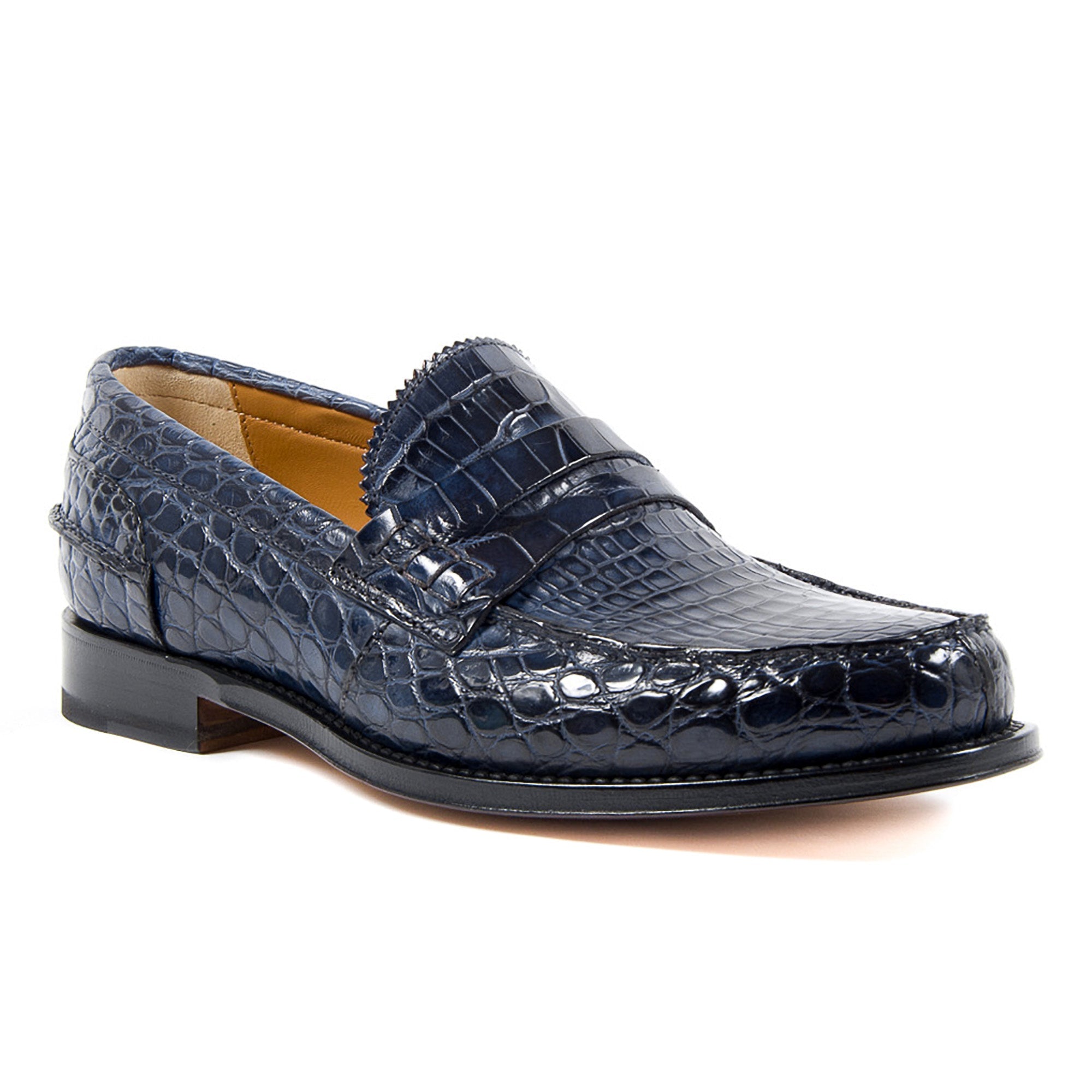 Mocasín de piel de cocodrilo de lujo