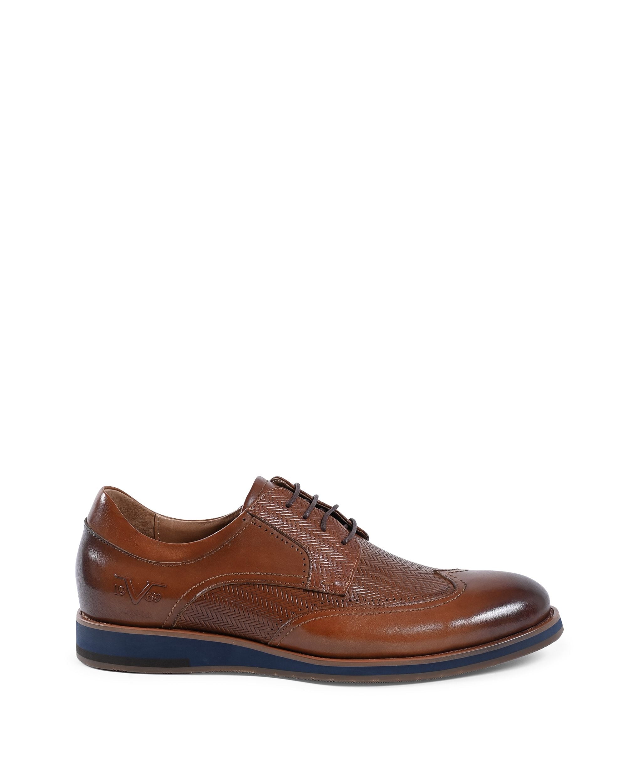 19V69 Italia Brogue para hombre Marrón YO ZD28-H27 TABACO
