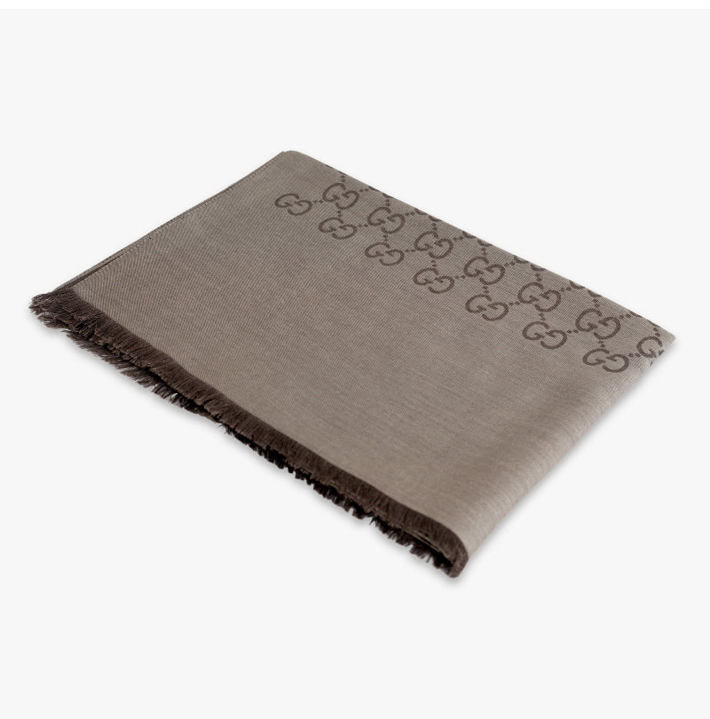 Bufanda Gucci para hombre 70x200 marrón