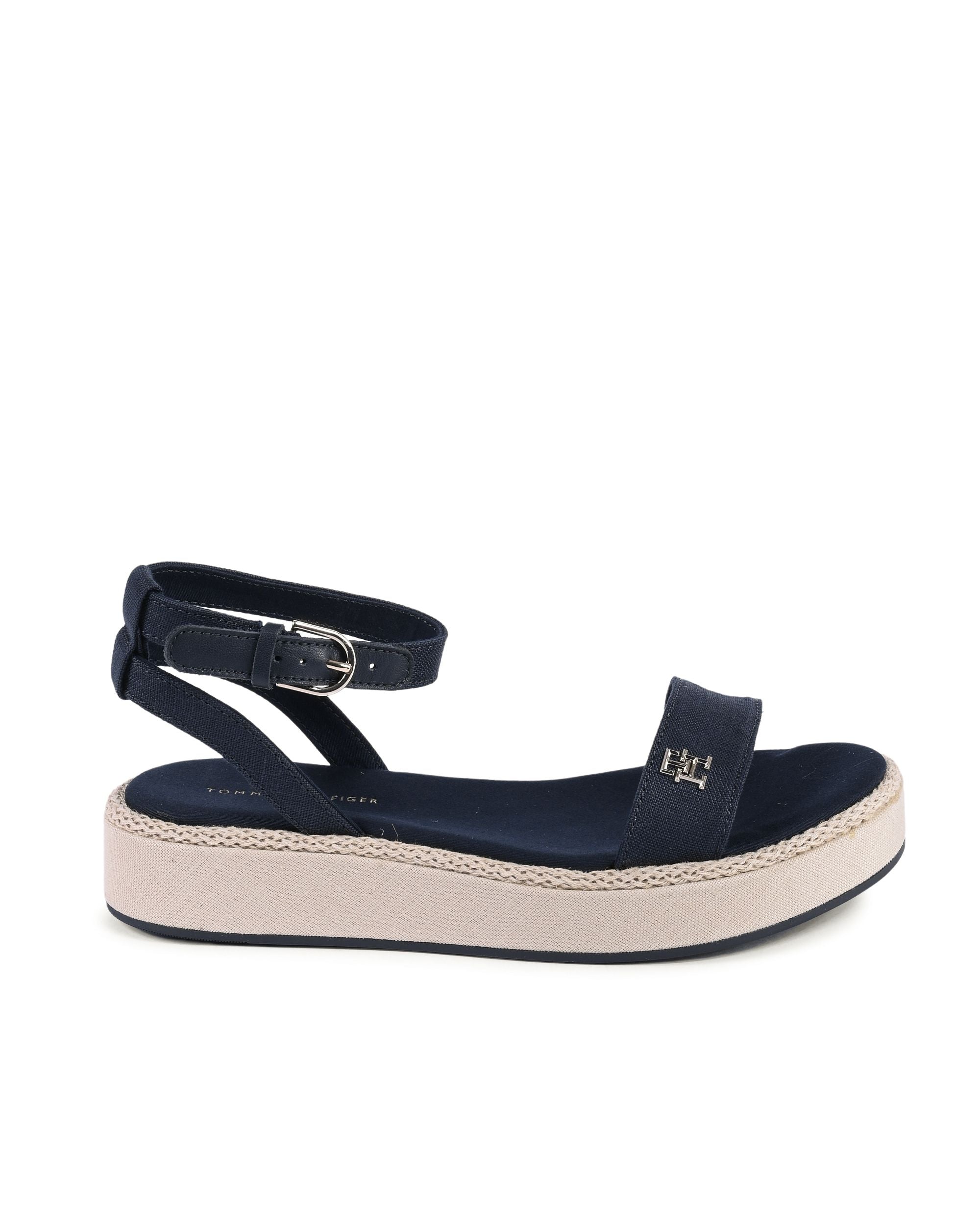 Tommy Hilfiger - Sandalias de cuña para mujer, color azul, FW0FW07748DW6