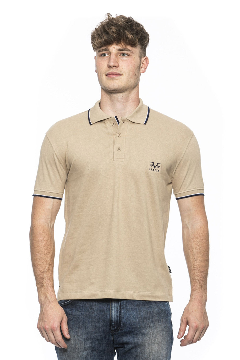 19V69 Italia Polo Beige para Hombre COSTINA BEIGE