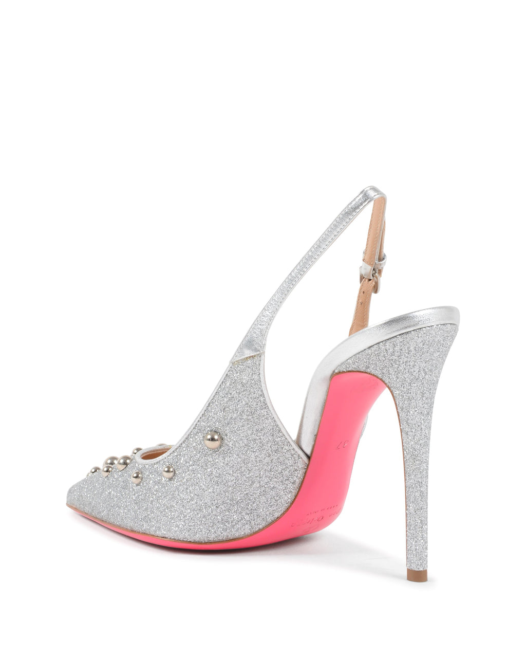 Zapatos de tira trasera para cóctel plateados