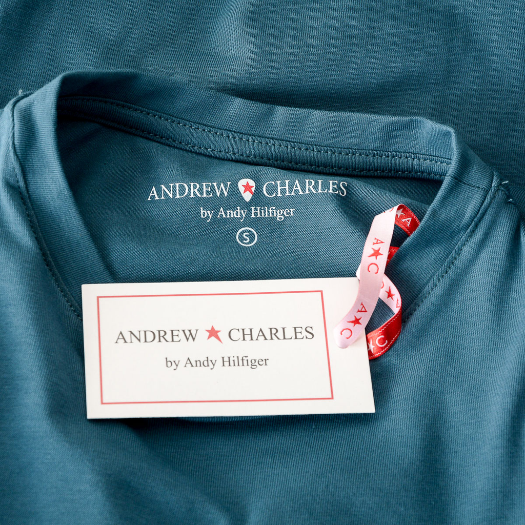 Camiseta Andrew Charles para mujer, manga corta, cuello redondo, verde TARANA