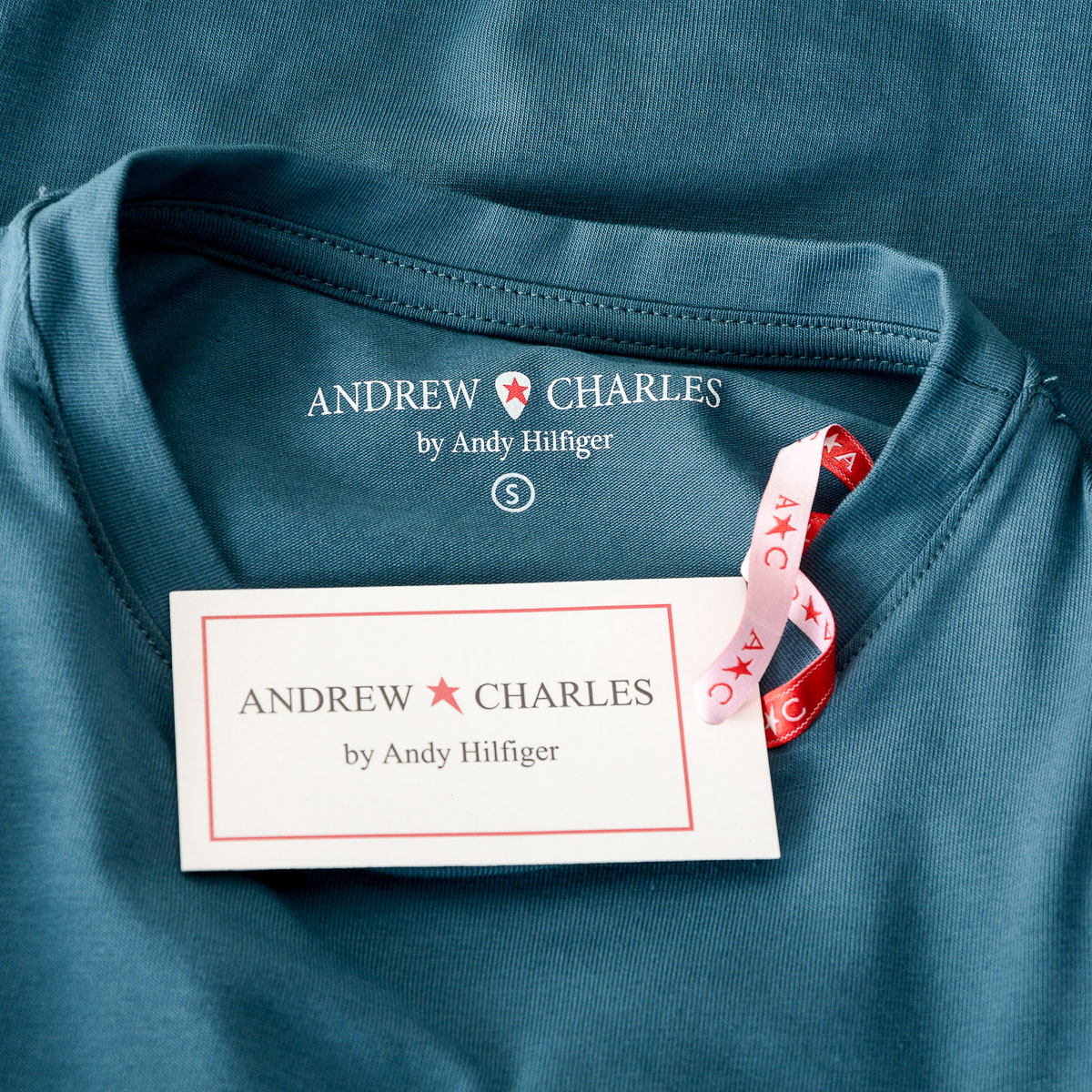 Camiseta Andrew Charles para mujer, manga corta, cuello redondo, verde TARANA