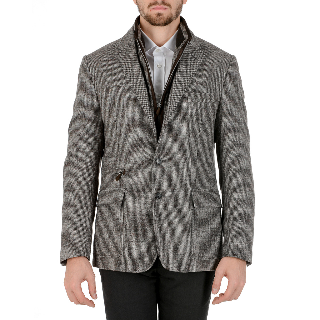 Corneliani Mens Jacket Long Sleeves Grey