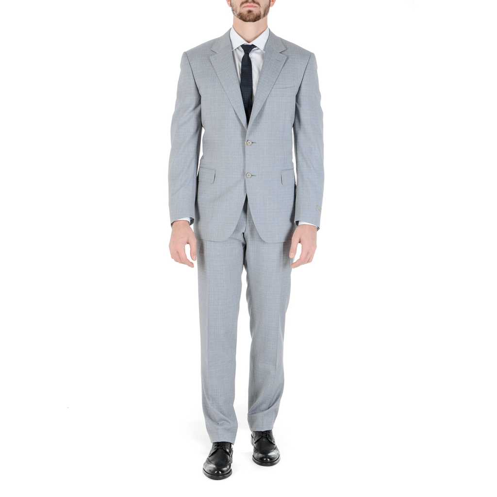 Canali Mens Suit Long Sleeves Light Grey