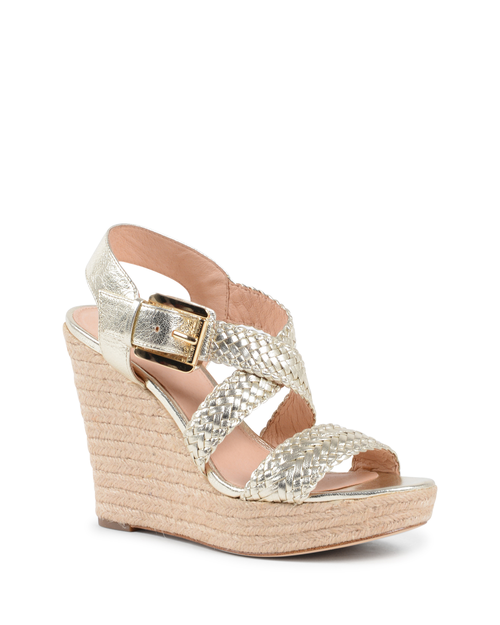 Sandalia de cuña para mujer Michael Kors dorada GIOVANNA