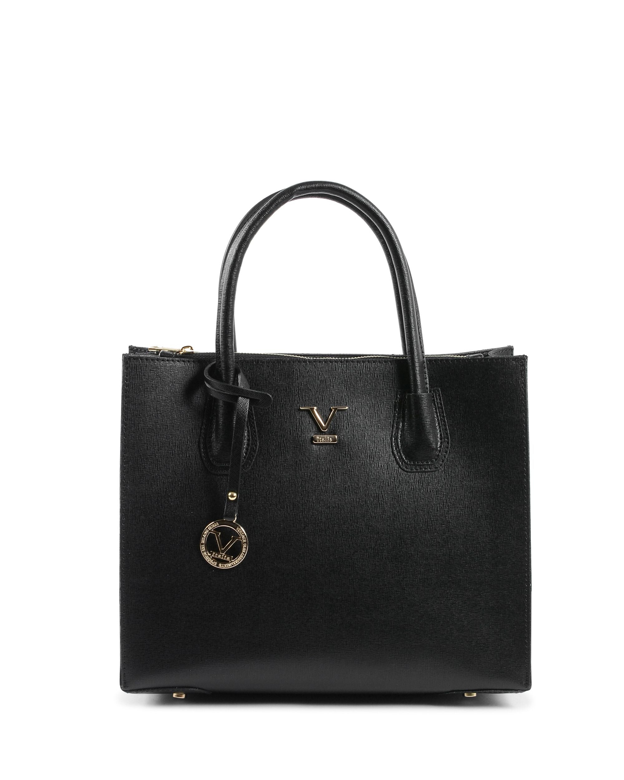 Bolso de mano para mujer V Italia negro BE10275 52 SAFFIANO NERO