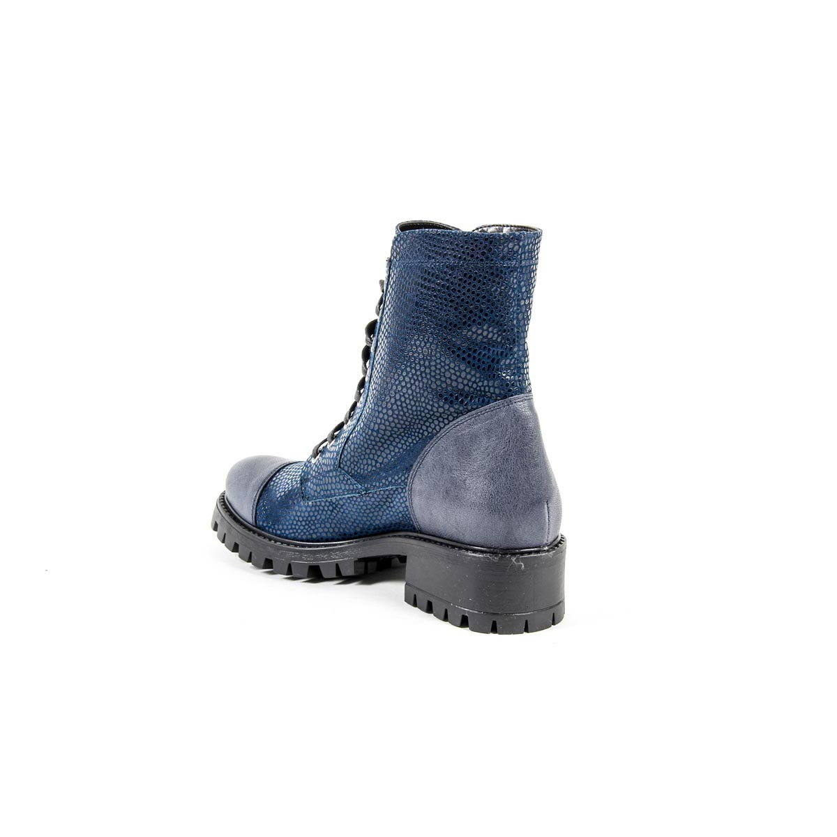 Bota corta Mujer V 1969 Italia B1476 VITELLO + PIETRA BLU