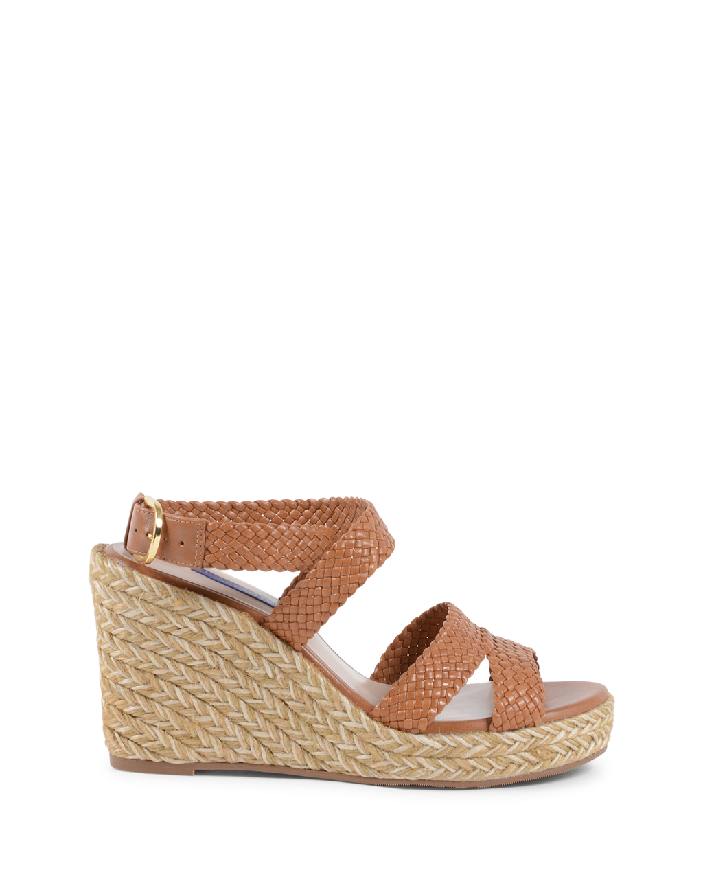 Sandalias de cuña Stuart Weitzman para mujer, color tostado ELSIE 85