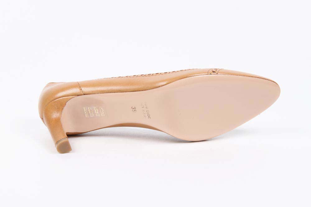 V 1969 Italia - Zapatos de tacón bajo para mujer 5632-LAU55 PE JOLLYCG NAPPA JOLLY COGNAC