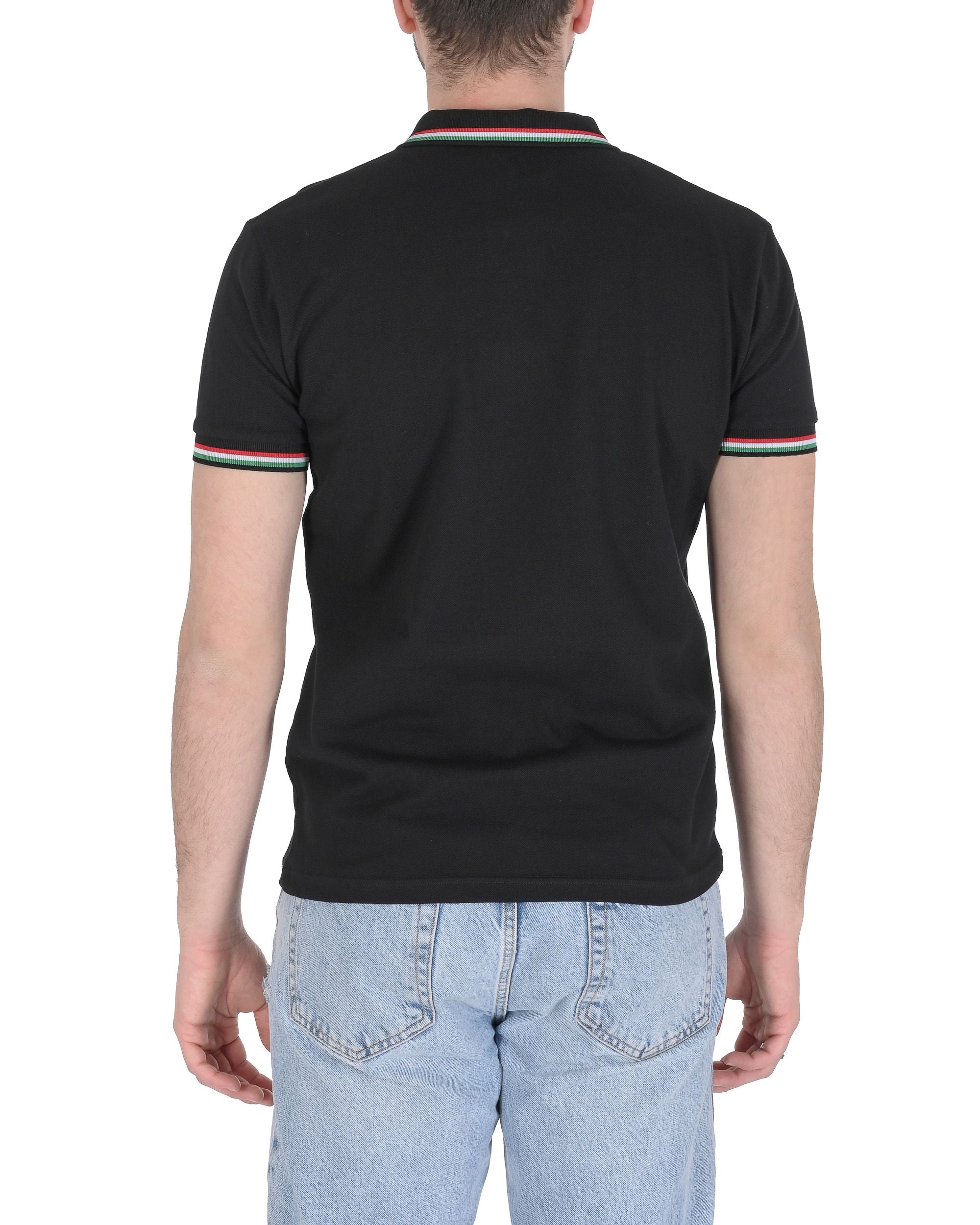 19V69 Italia Polo para hombre OLAF NEGRO