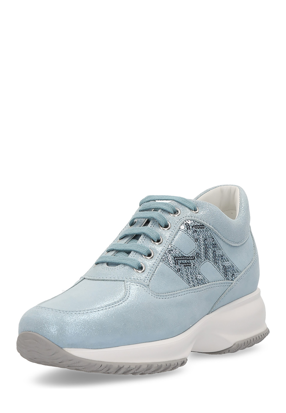 Hogan Womens Sneaker Light Blue Interactive HXW00N0G77077VOU008