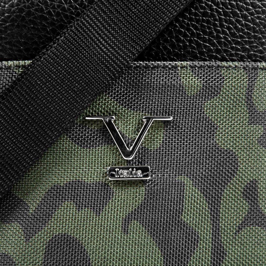V 1969 Italia Mens Shoulder Bag Black MILITARY