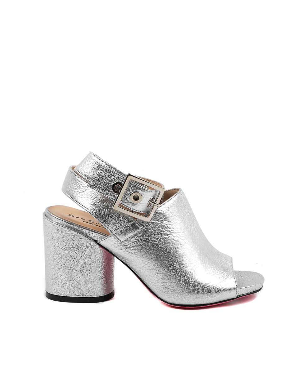 Sandalia para mujer Dee Ocleppo B3063DO CAPRA VETREX LAM ARGENTO