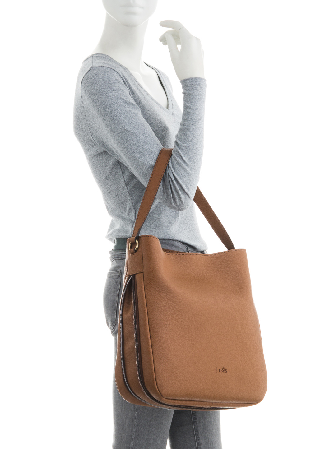 Bolso de mano Hogan para mujer, marrón, KBW00RE1301HX4S018