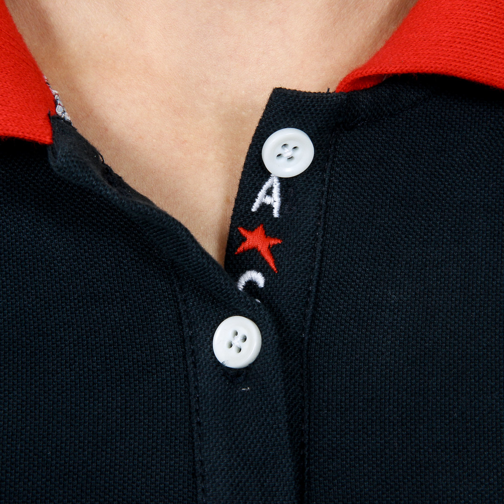 Polo Andrew Charles para mujer, manga corta, azul oscuro, NIA