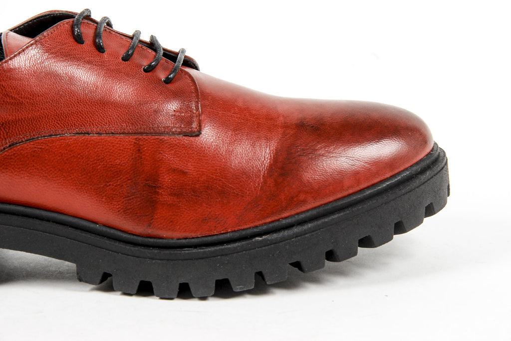 V 1969 Italia Zapato con cordones para mujer C01 VITELLO ROSSO
