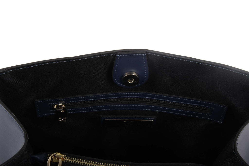 Bolso de mano para mujer V 1969 Italia G550-52 RUGA BLU