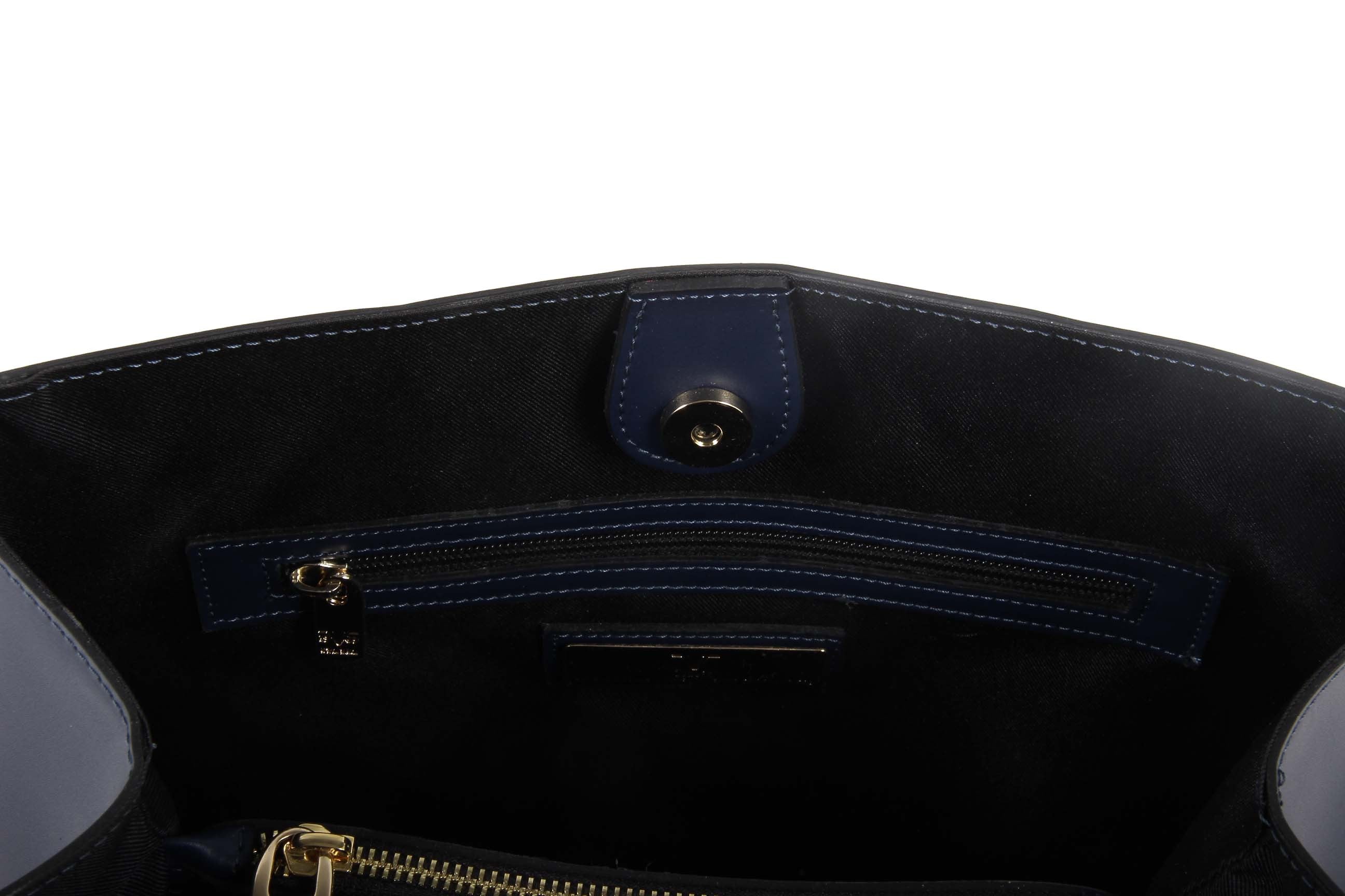 Bolso de mano para mujer V 1969 Italia G550-52 RUGA BLU