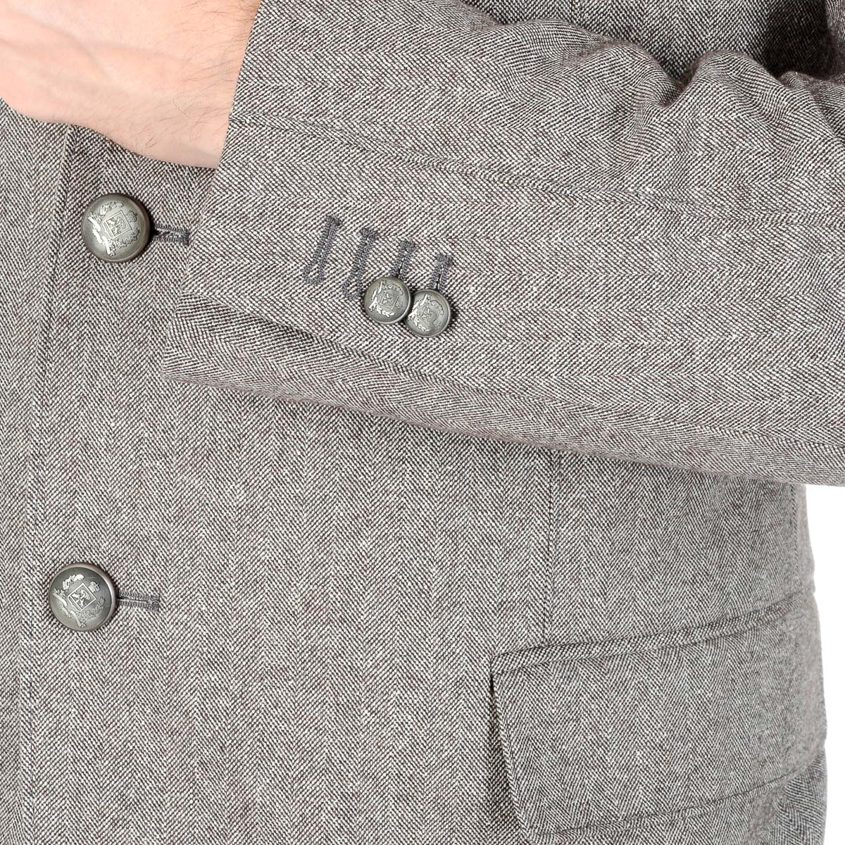 Corneliani Mens Jacket Long Sleeves Light Grey