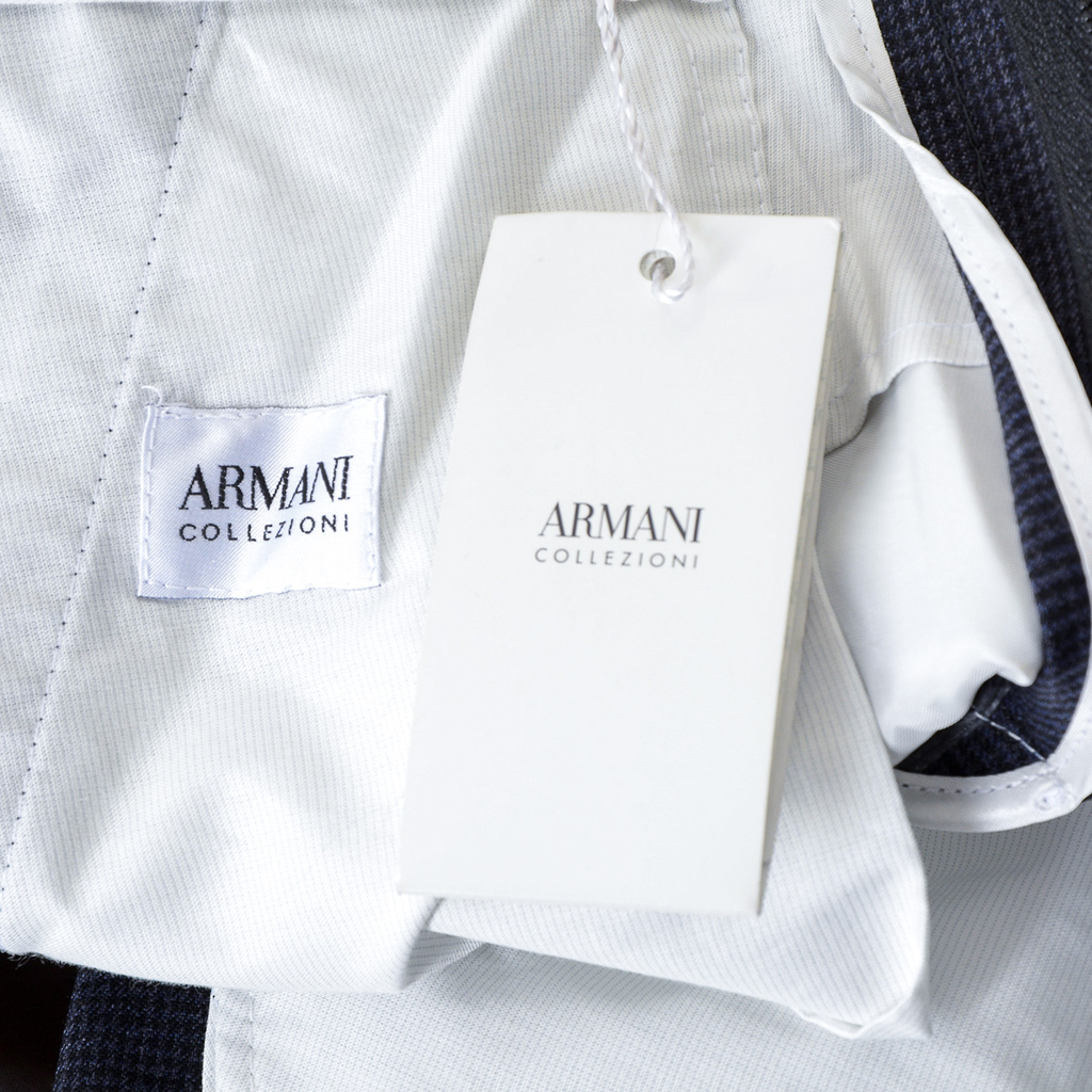 Armani Collezioni Mens Pants Dark Blue