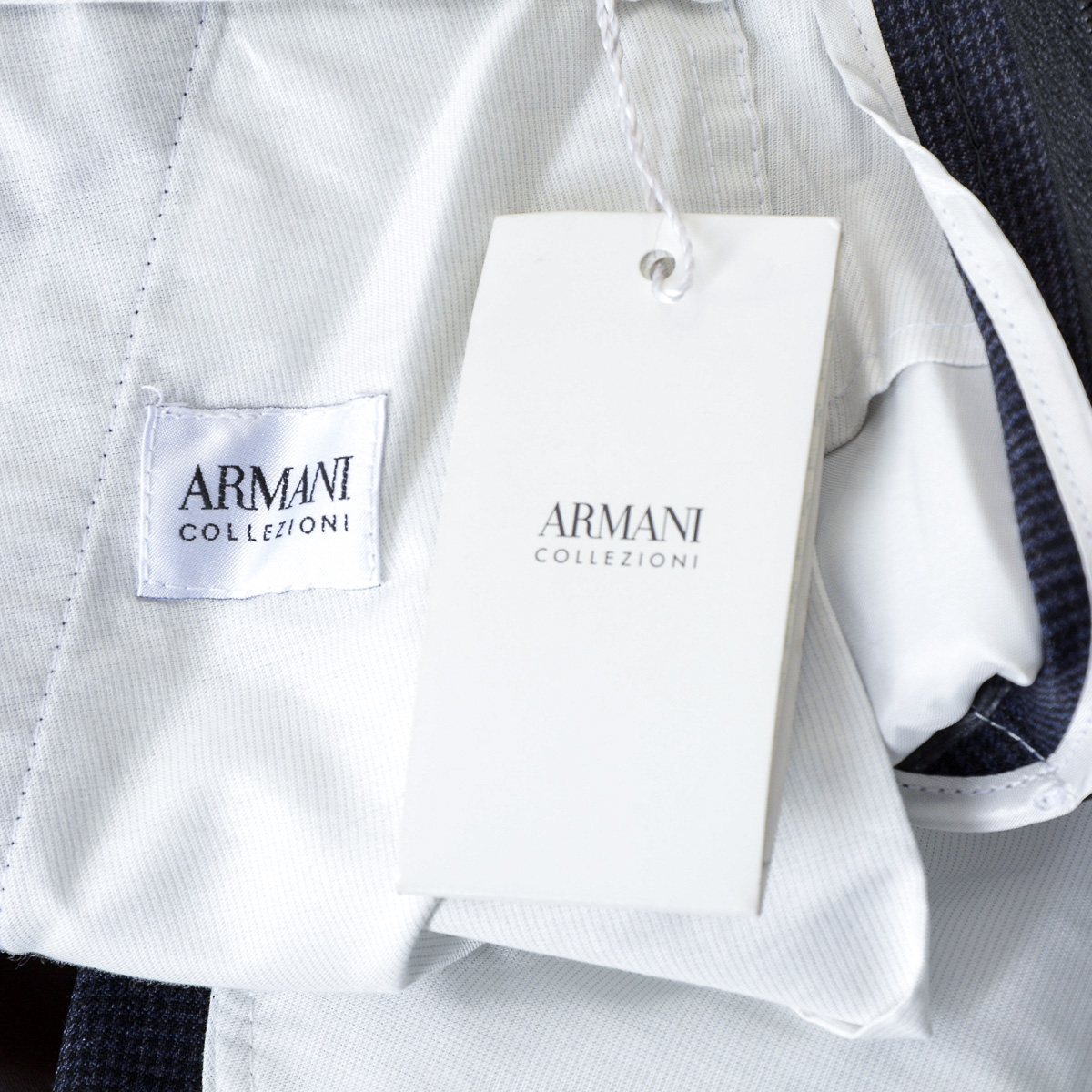 Armani Collezioni Mens Pants Dark Blue