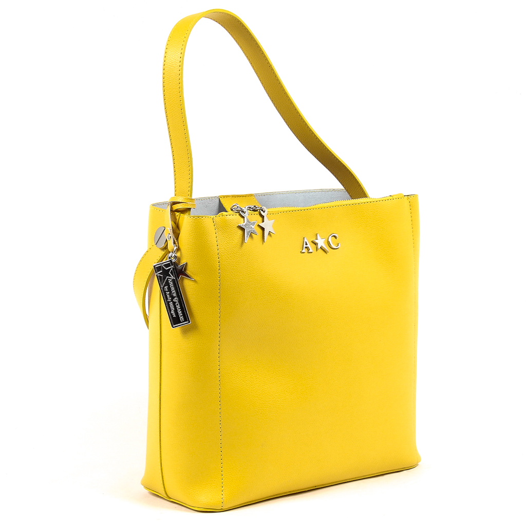 Andrew Charles Womens Handbag Yellow KYLA