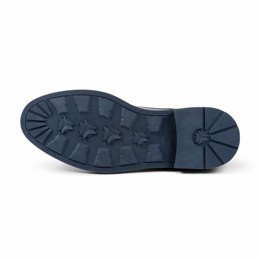 19V69 Italia Zapato de doble hebilla para hombre Azul 1210 P ABRASIVATO AZUL