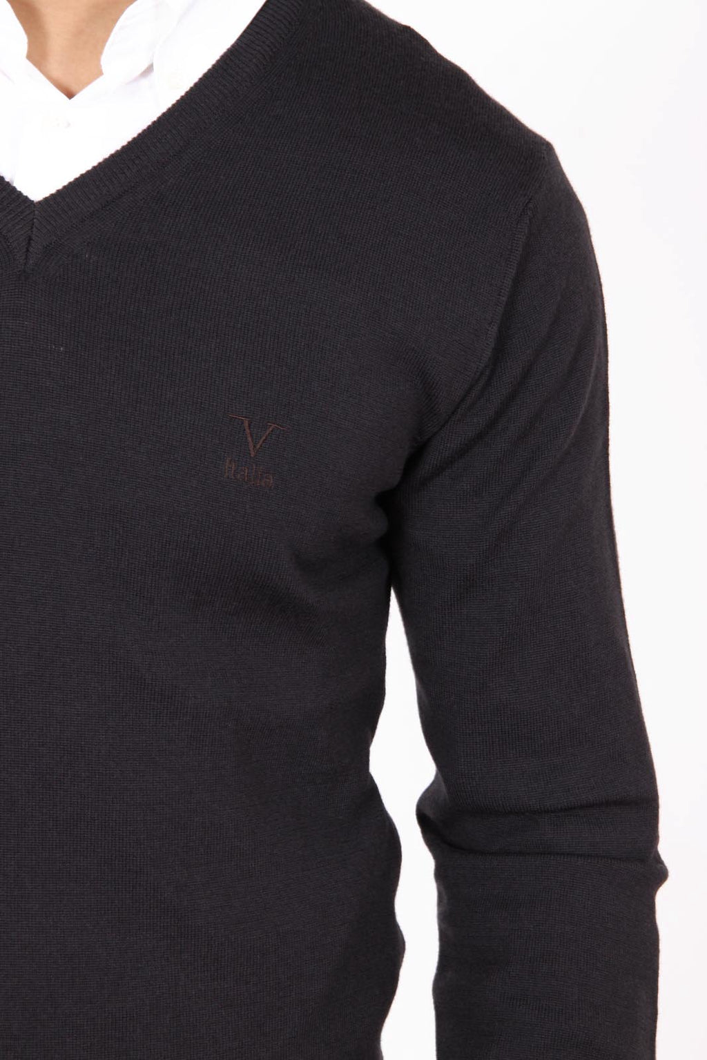 V 1969 Italia Jersey con cuello de pico para hombre 9801 SCOLLO V MORO