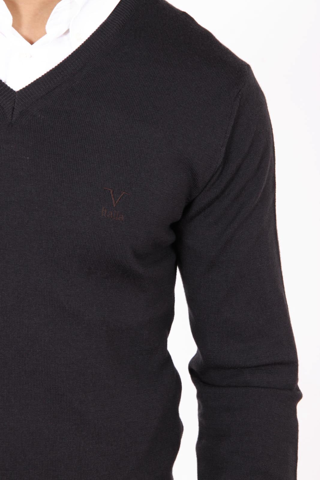 V 1969 Italia Jersey con cuello de pico para hombre 9801 SCOLLO V MORO