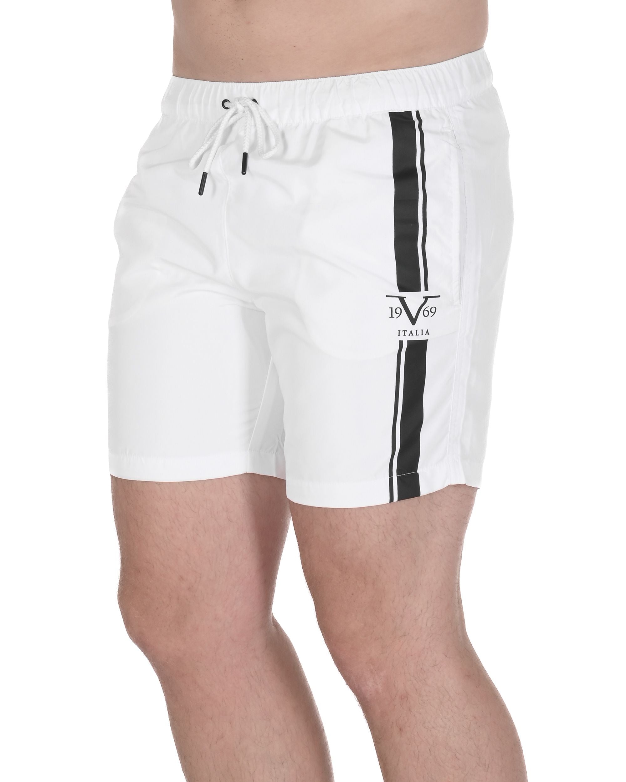 19V69 Italia Mens Swimwear Trunk VSC1MBM02 WHITE