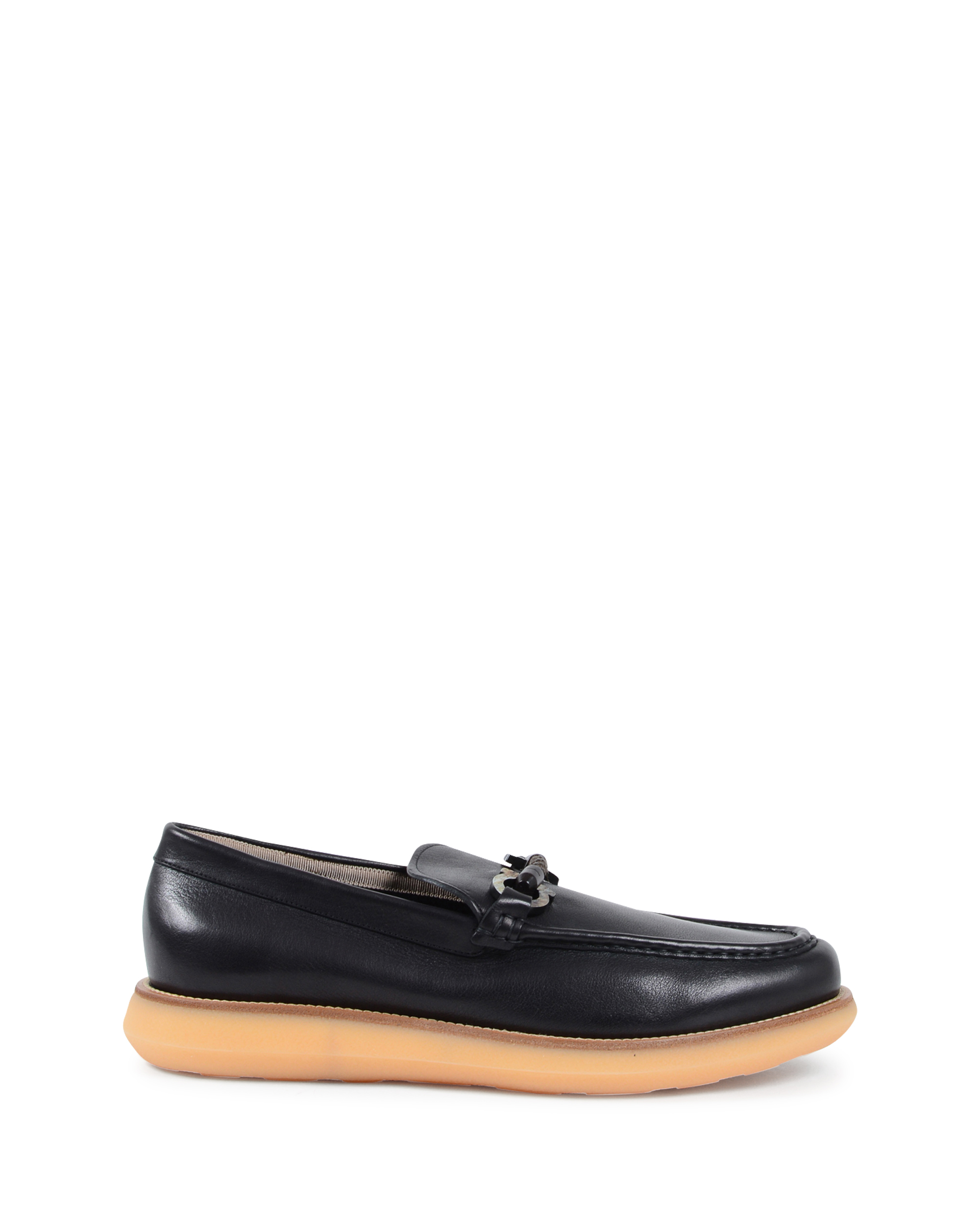 Mocasines Salvatore Ferragamo para hombre, color negro CARMÍN