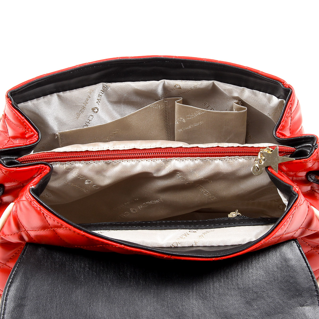Bolso de mano para mujer Andrew Charles rojo DOMINIQUE