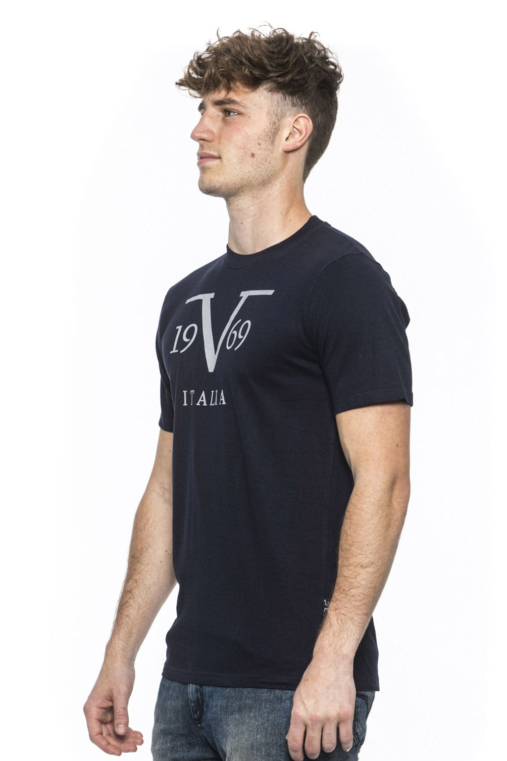 19V69 Italia Camiseta para hombre Azul RAYAN AZUL MARINO