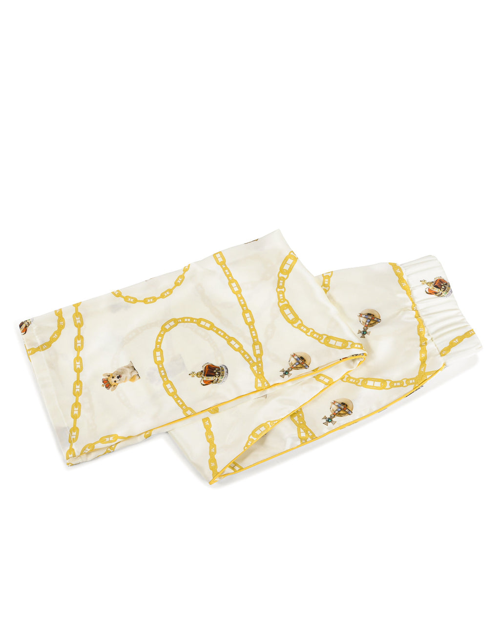 Pijama de seda Queen's Jubilee - Crema