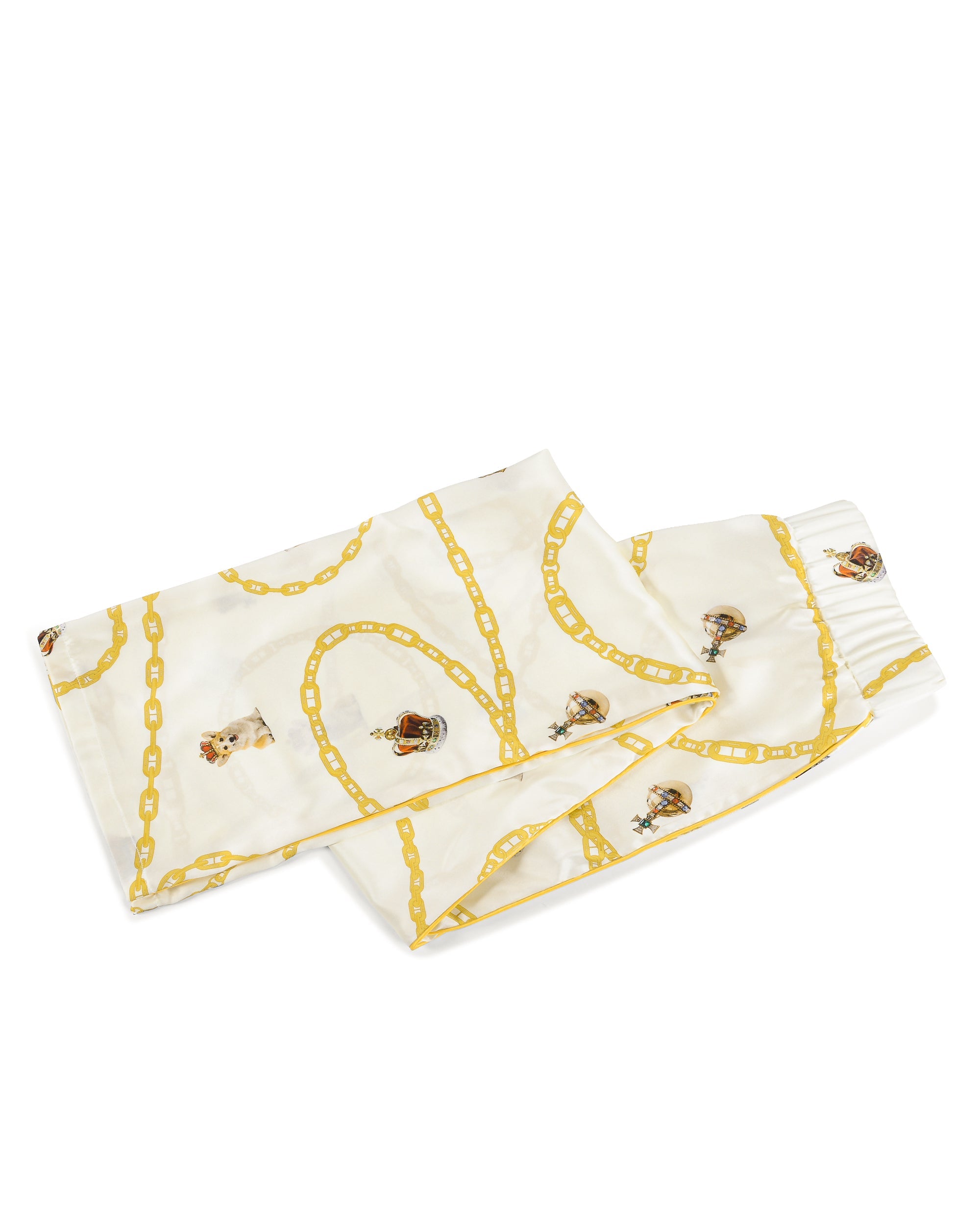 Pijama de seda Queen's Jubilee - Crema