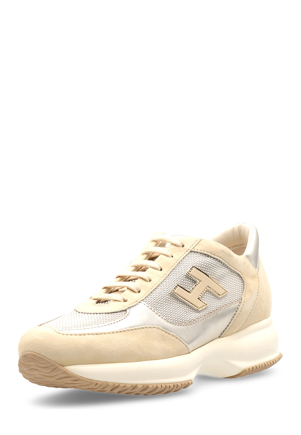 Hogan Womens Sneaker Gold Interactive HXW00N032420HQA89X