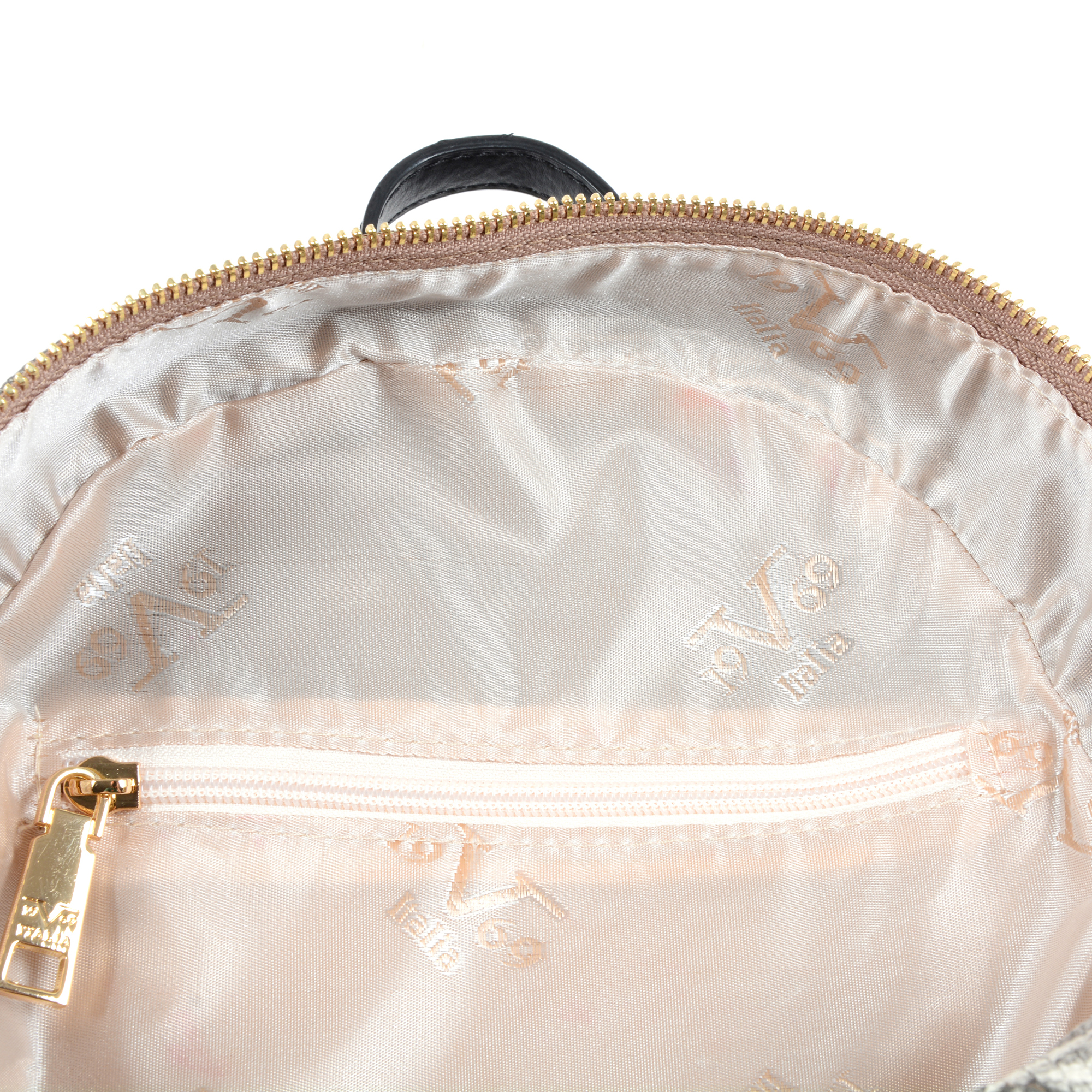 19V69 Italia Womens Backpack Multicolor 5011 PYTHON BROWN BLACK