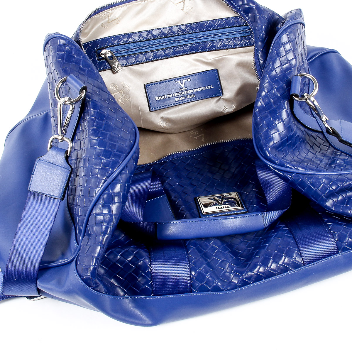 Bolso de mano para hombre V 1969 Italia azul JEFF