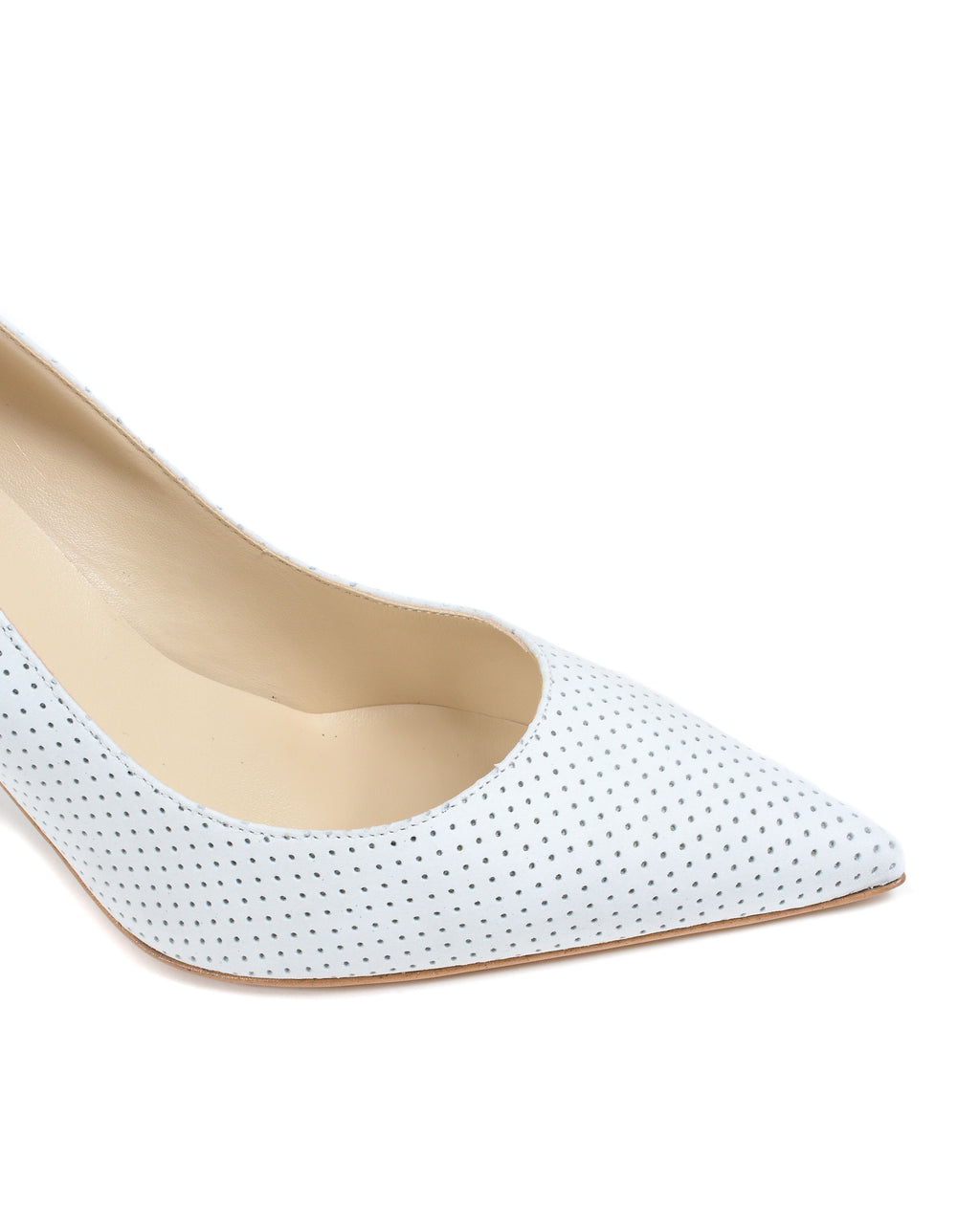 19V69 Italia - Zapatos de salón para mujer, color blanco, DEC85 CALF TRAF GESSO