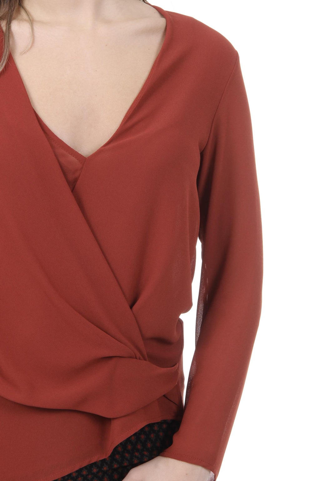 Camisa Mujer V 1969 Italia CAMICIA BASILEA TESS. GEORGETTE MATTON