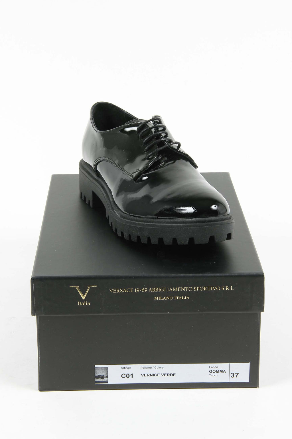 V 1969 Italia Zapato con cordones para mujer C01 VERNICE VERDE