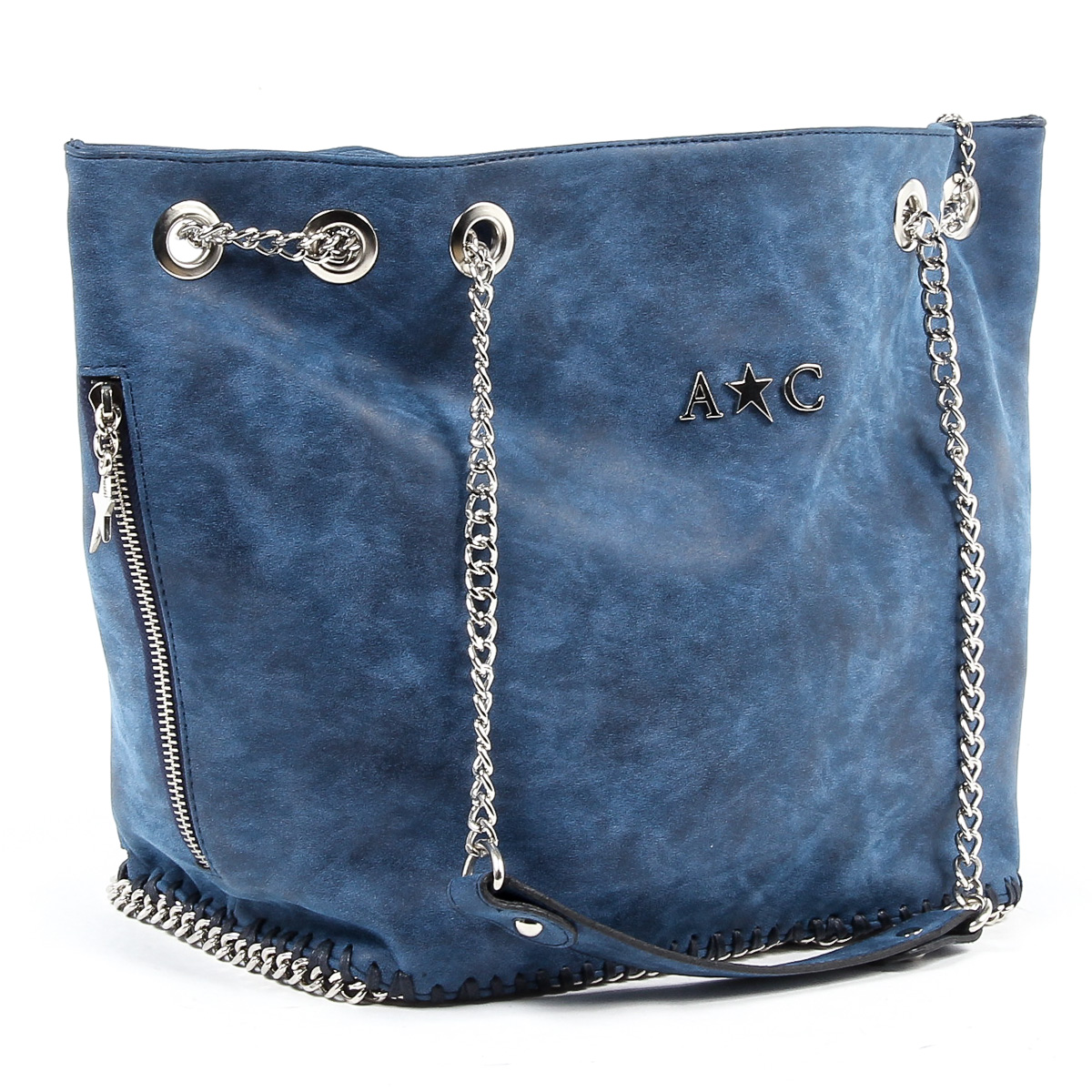 Bolso de mano para mujer Andrew Charles azul oscuro KIARA