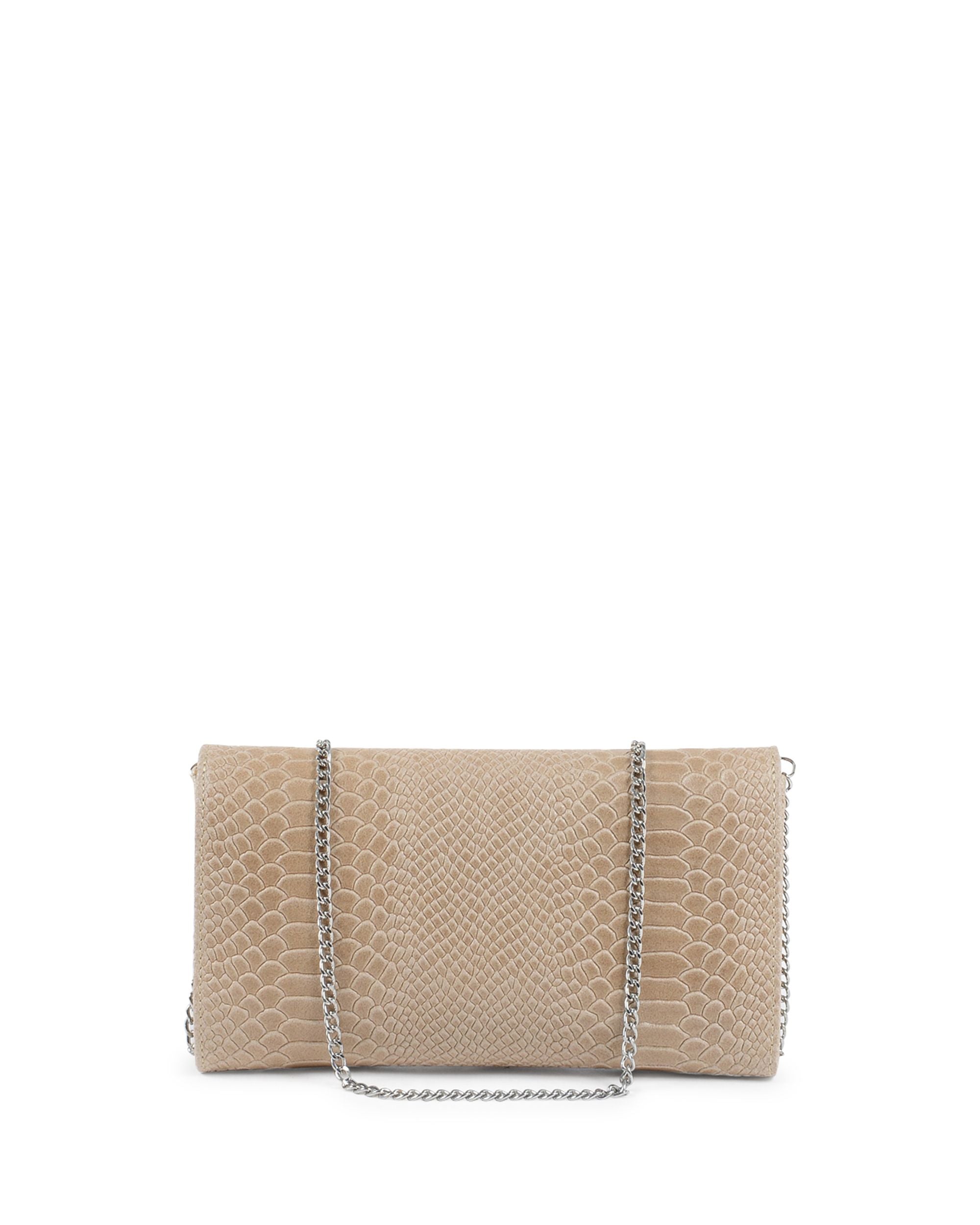 V Italia Womens Shoulder Bag Taupe V1513 PITONE STAMPATO TAUPE