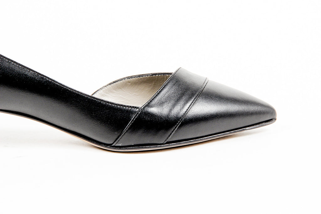 Kiton - Zapatos de salón abiertos para mujer D39809 VIP NERO