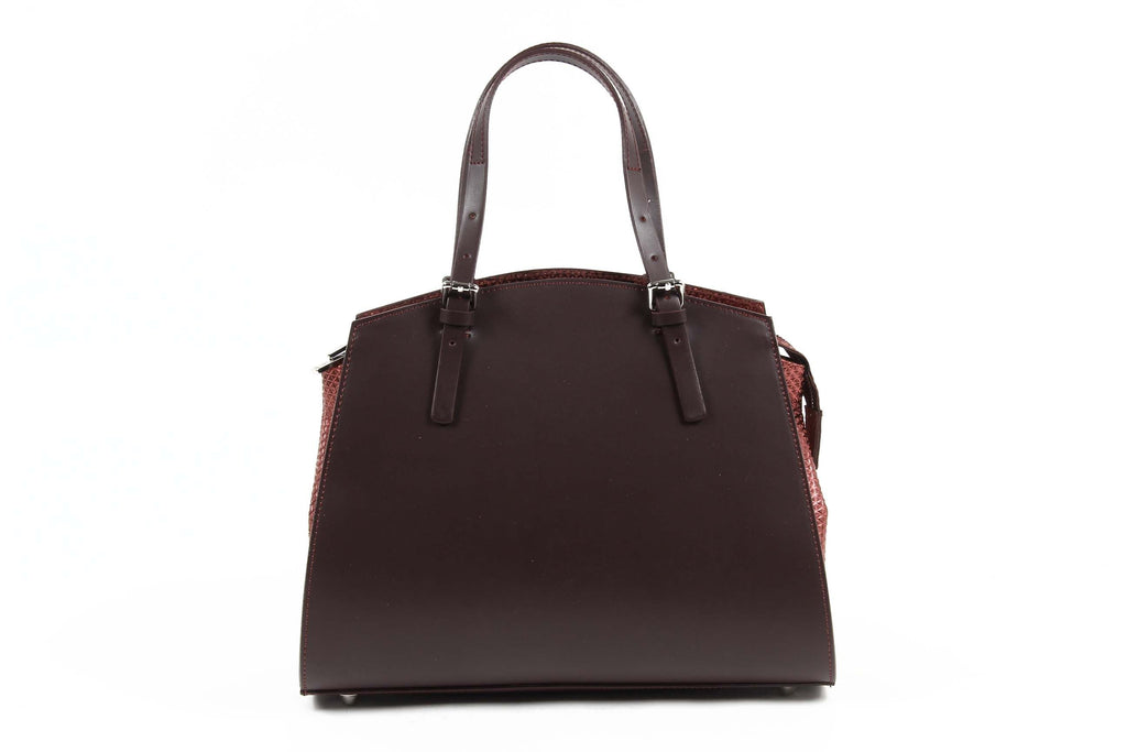 Bolso de mano para mujer V 1969 Italia V016-S RUGA STAMPATO BORDEAUX
