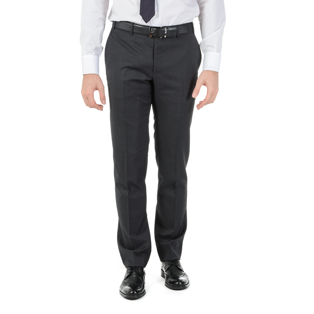 Corneliani Mens Suit Long Sleeves Dark Grey Super 130's