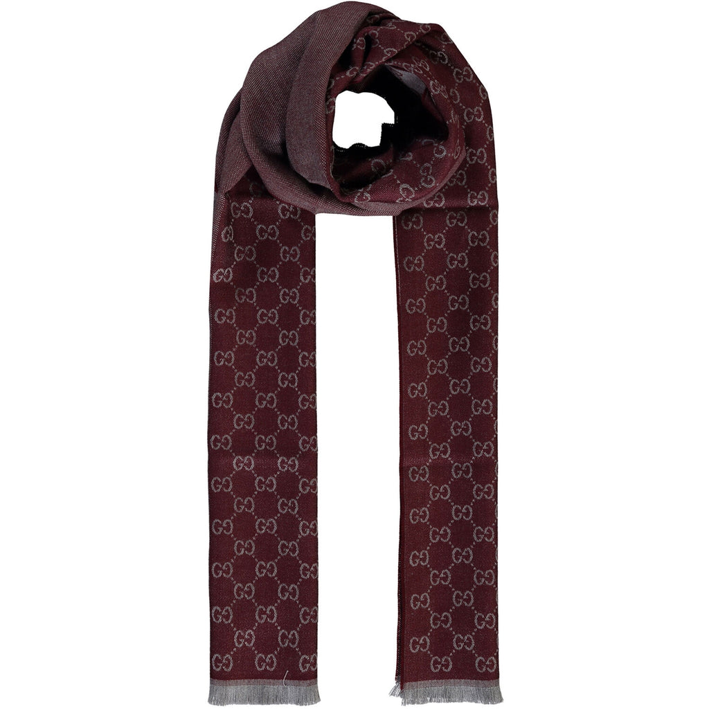 Bufanda Gucci para hombre 40x180 burdeos