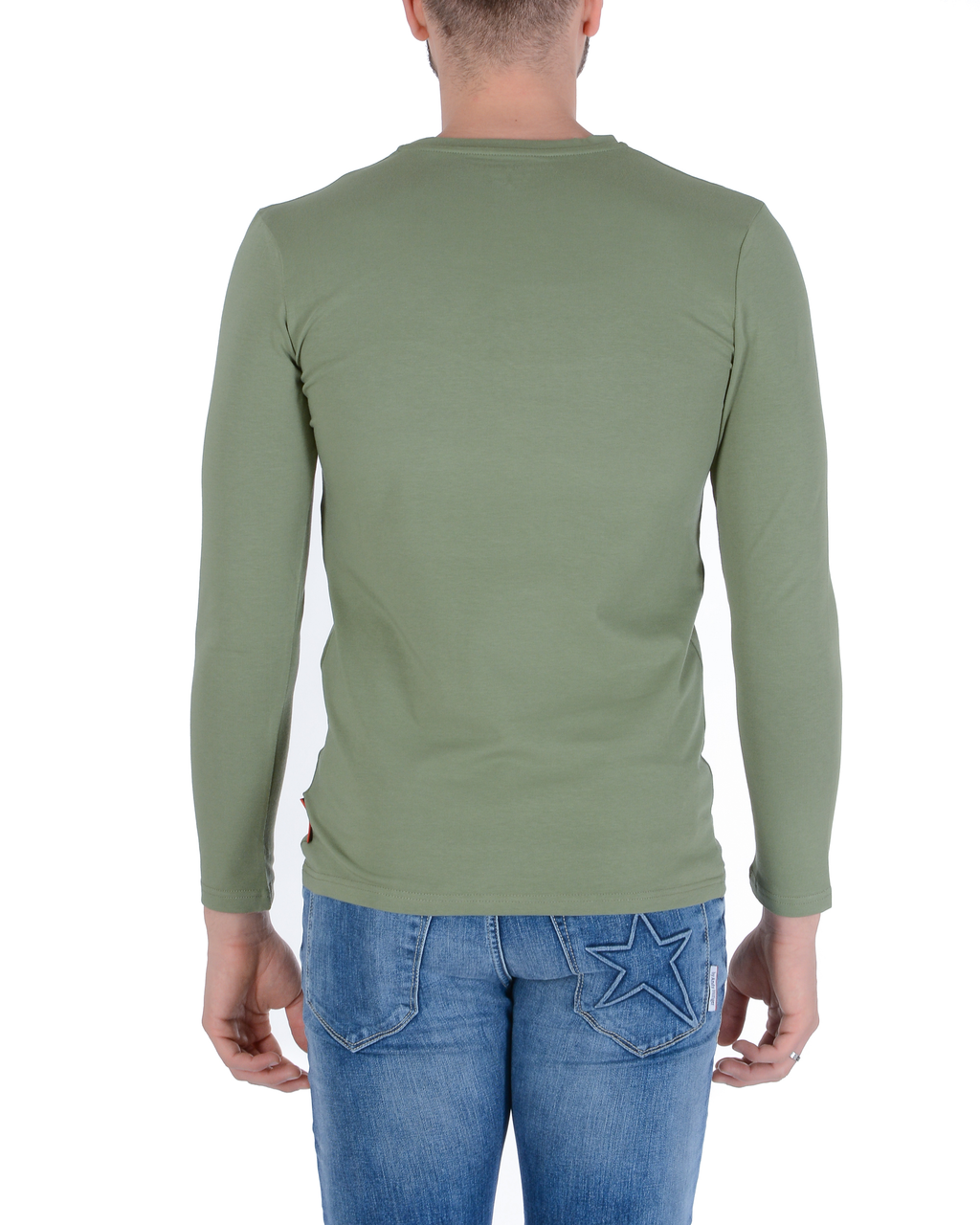 Camiseta Andrew Charles para hombre, manga larga, color verde Selma, talla 14